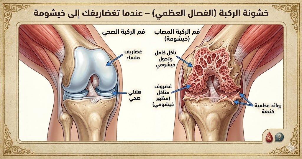 خشونة الركبة (الفصال العظمي) – عندما تتحول غضاريفك إلى خيشومة